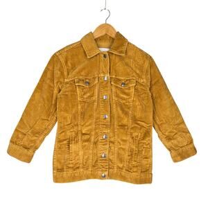 MADEWELL MUSTARD 100% COTTON CORDUROY TRUCKER JACKET - WOMEN’S SIZE XS